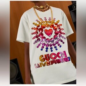 New! Gucci Sequin Love Parade T-Shirt - XS
